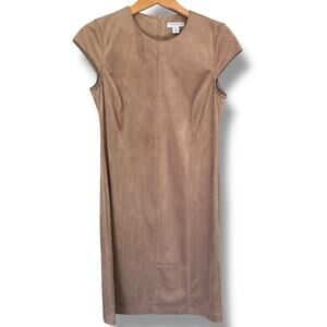 Katherine Barclay Montreal Dress Size 6 Velour Suede Like Sheath Office Wear